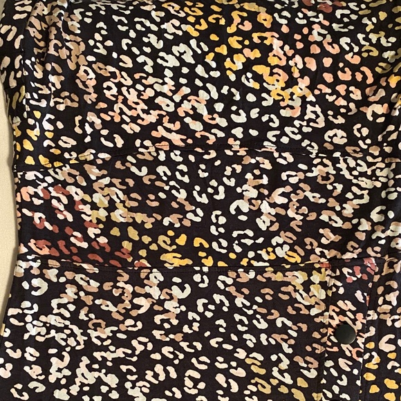 Anthropologie NWT Grey State Chiara Dress Diagonal Animal Print Midi size XS Pet - Picture 9 of 16